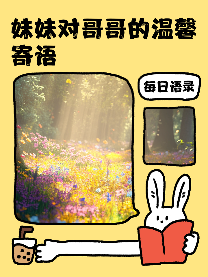 哥哥给妹妹的寄语(哥哥给妹妹的寄语简短)